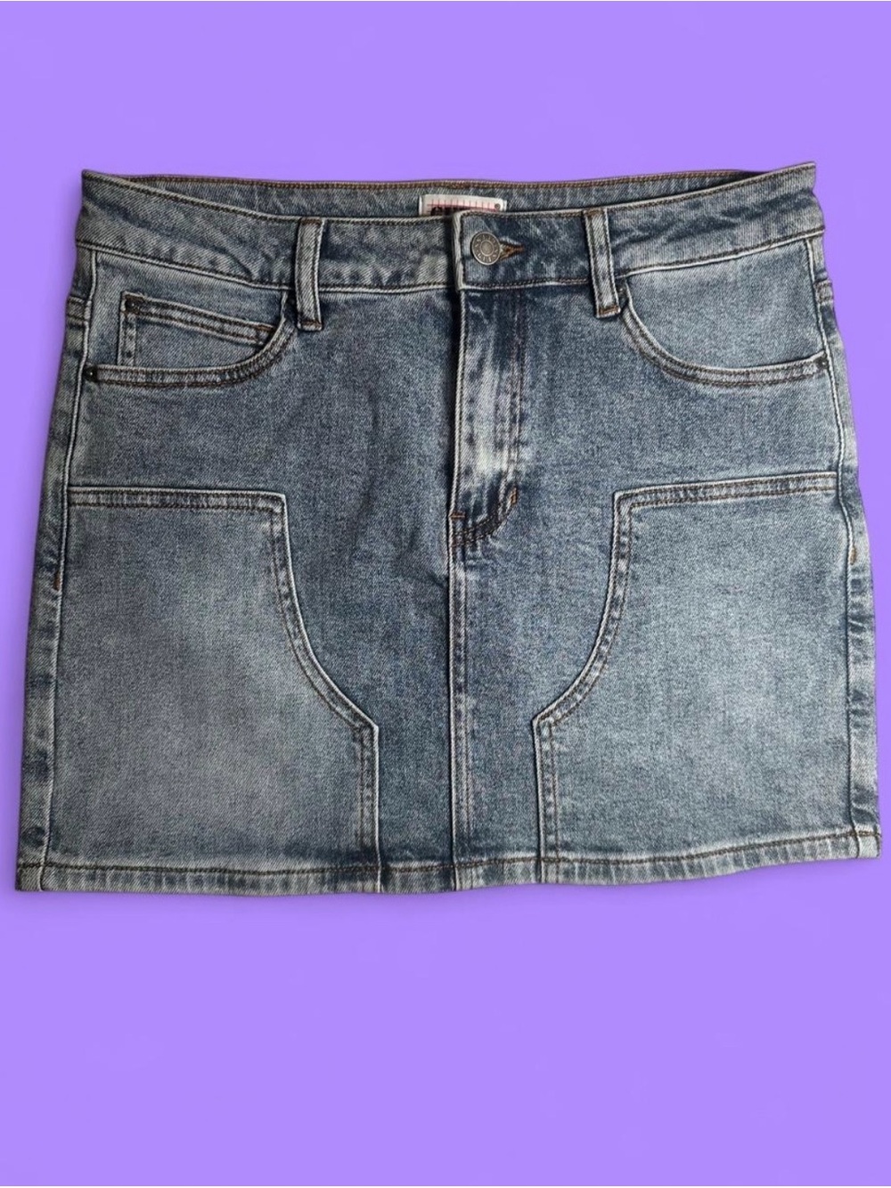 GUESS Originals Paneled Denim Mini Skirt Size 27